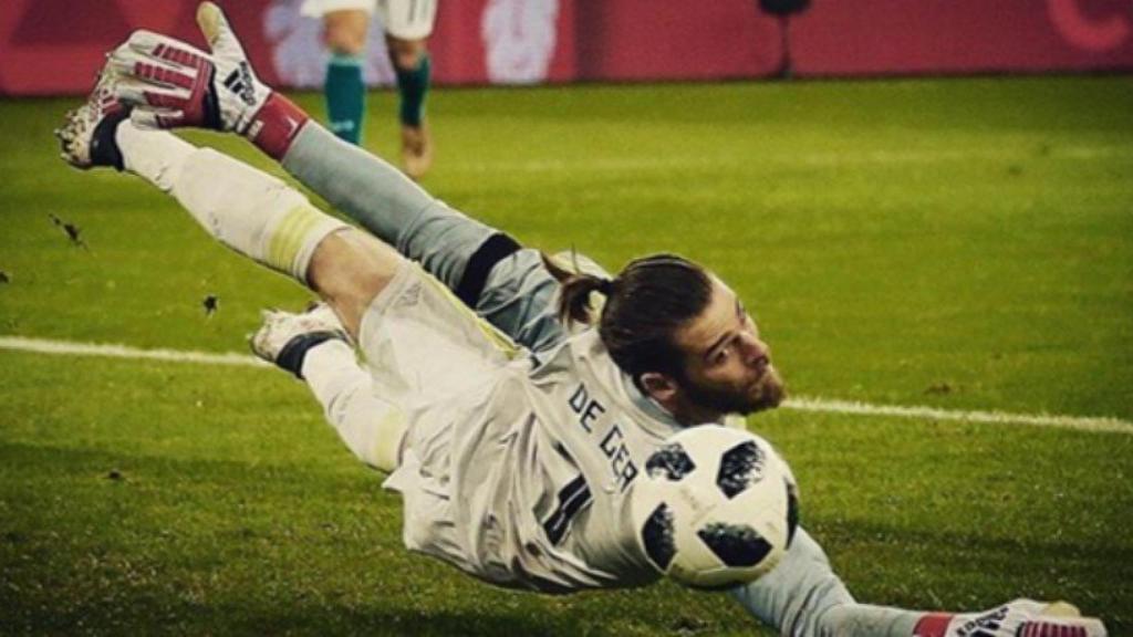 De Gea en un partido con la selección española. Foto: Instagram (@d_degeaofficial)