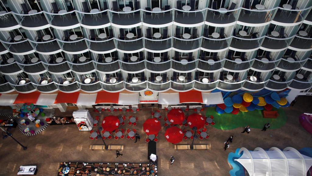 Vistas desde uno de los camarotes con terraza interior.