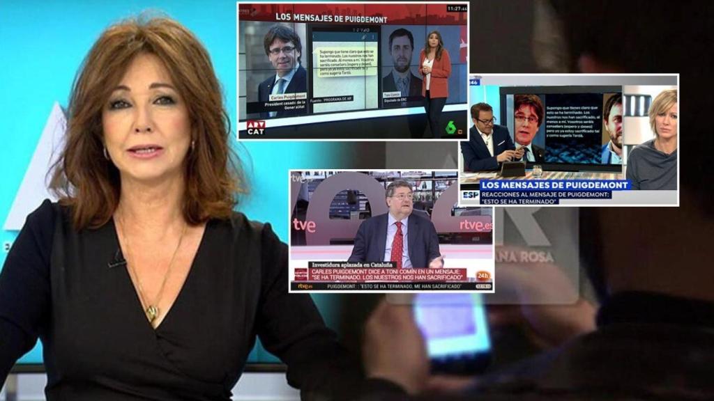 Puigdemont demanda a Ana Rosa Quintana por difundir sus mensajes de texto