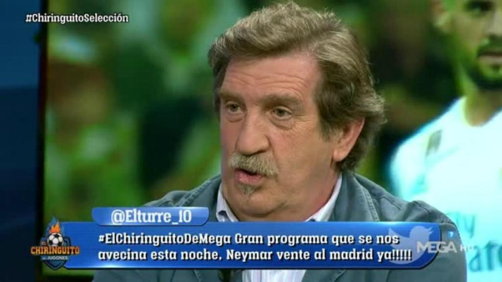 Iñaki Cano en el Chiringuito. Foto: Twitter (@elchiringuitotv)