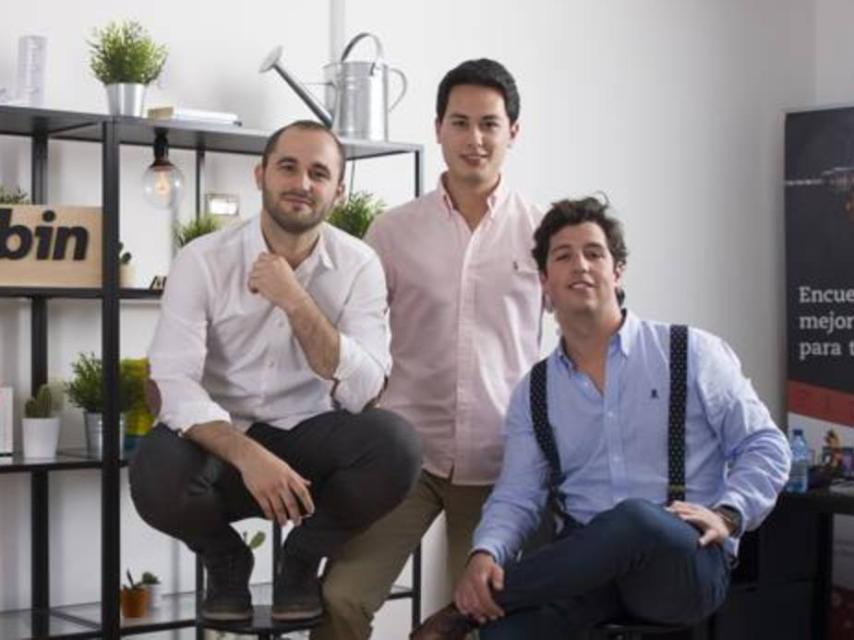 Alejandro Tébar, Guillermo Ángeles y Jorge Oliveros del Castillo, fundadores de Jobin