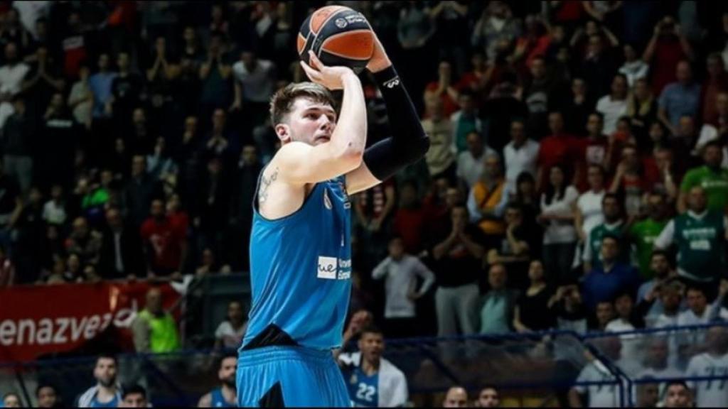 Doncic, en el partido del Madrid contra el Estrella Roja