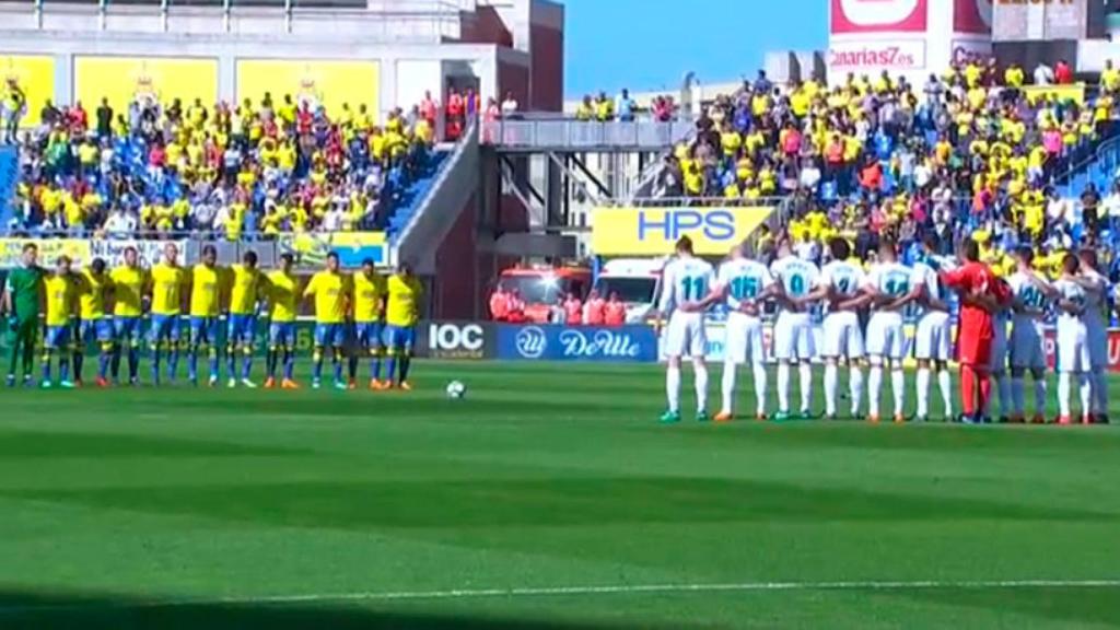 Minuto de silencio de Real Madrid y Las Palmas
