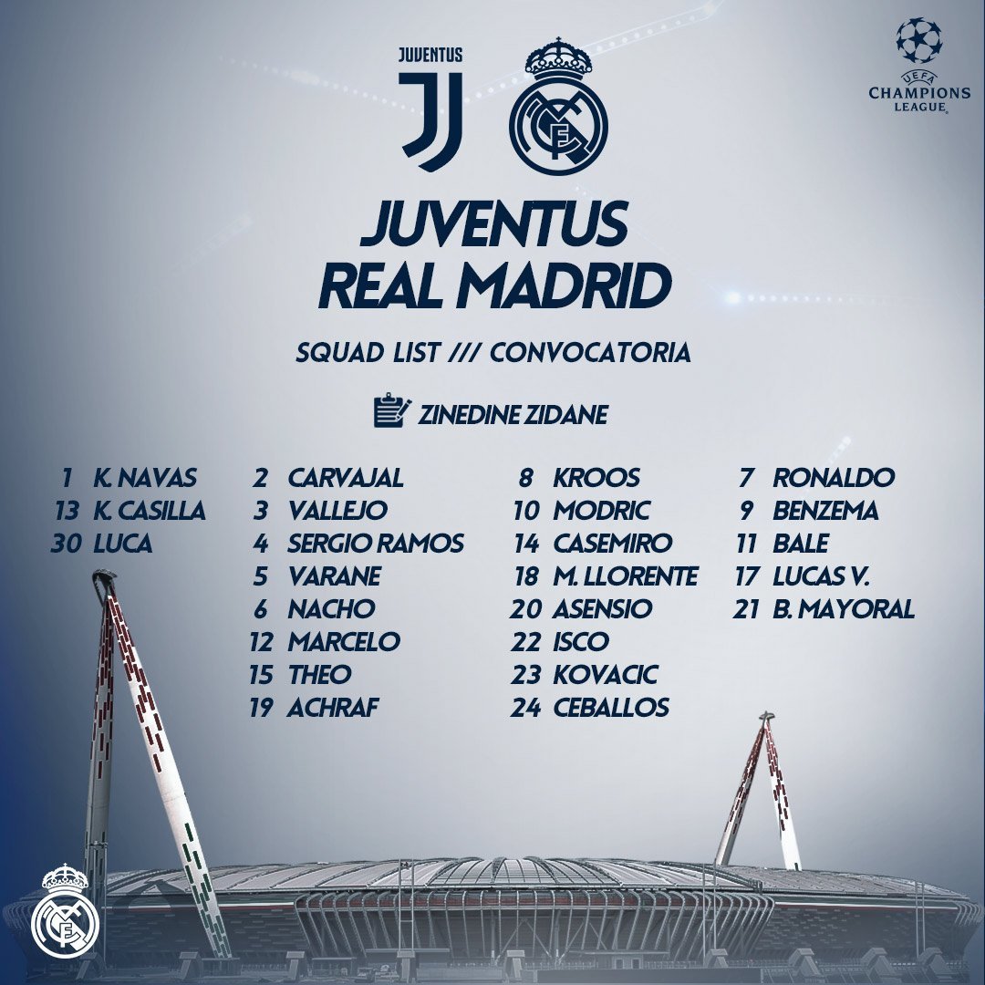 Zidane va con todo contra la Juventus y se lleva hasta a Nacho