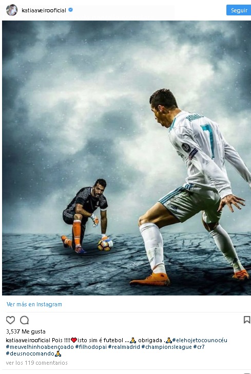 Katia celebra la gesta de Cristiano: Esto es fútbol