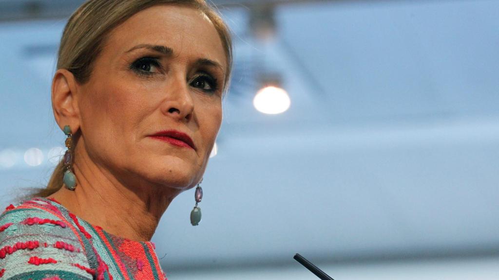 Cristina Cifuentes, durante la rueda de prensa.