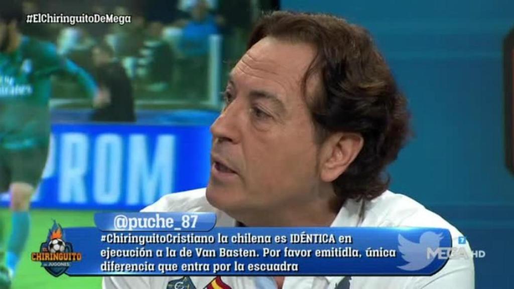 Pipi Estrada en El Chiringuito. Foto: Twitter (@elchiringuitotv)