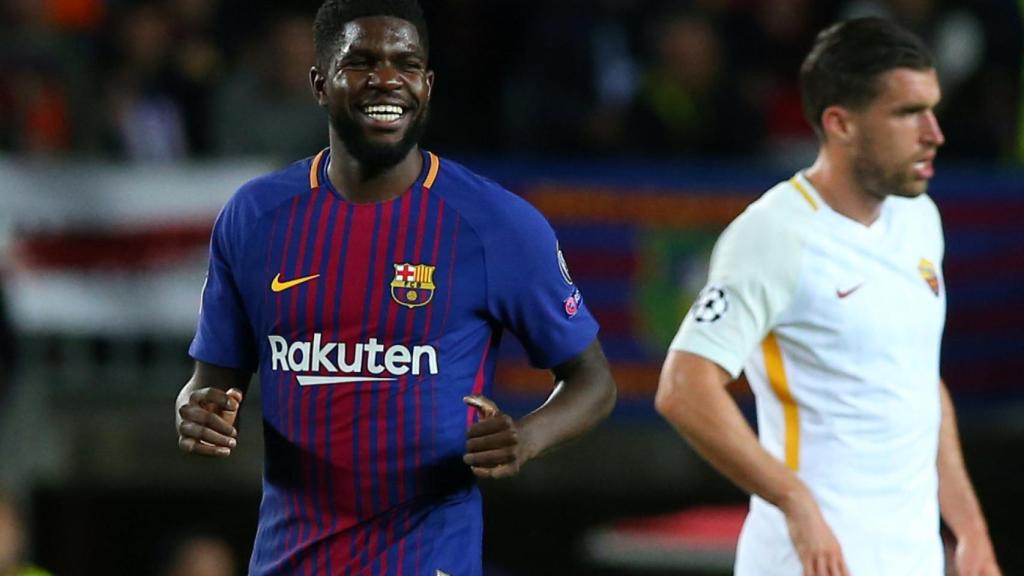 Umtiti, en el último partido ante la Roma.