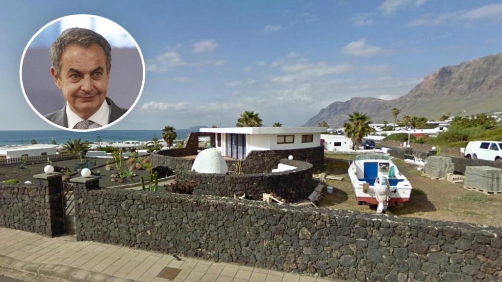 La casa de Zapatero en Lanzarote en un montaje.