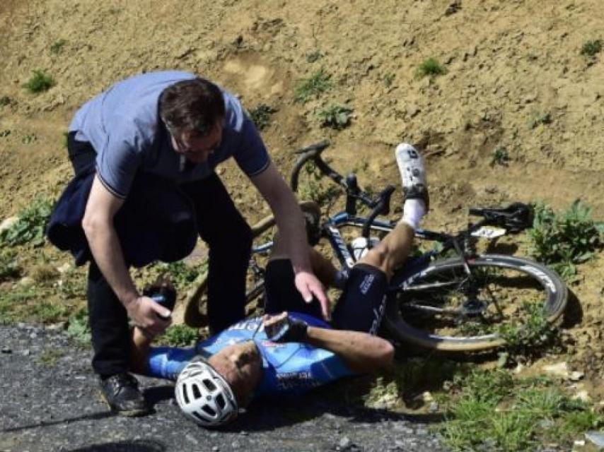 Michael Goolaerts, en el momento del suceso.