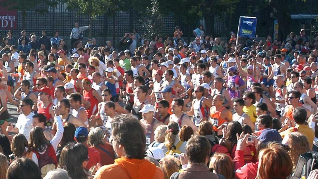 Corredores durante la media maratón de Madrid.