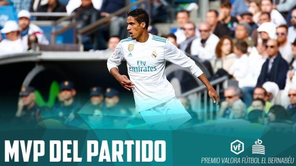 Raphael Varane, MVP del Real Madrid - Atlético