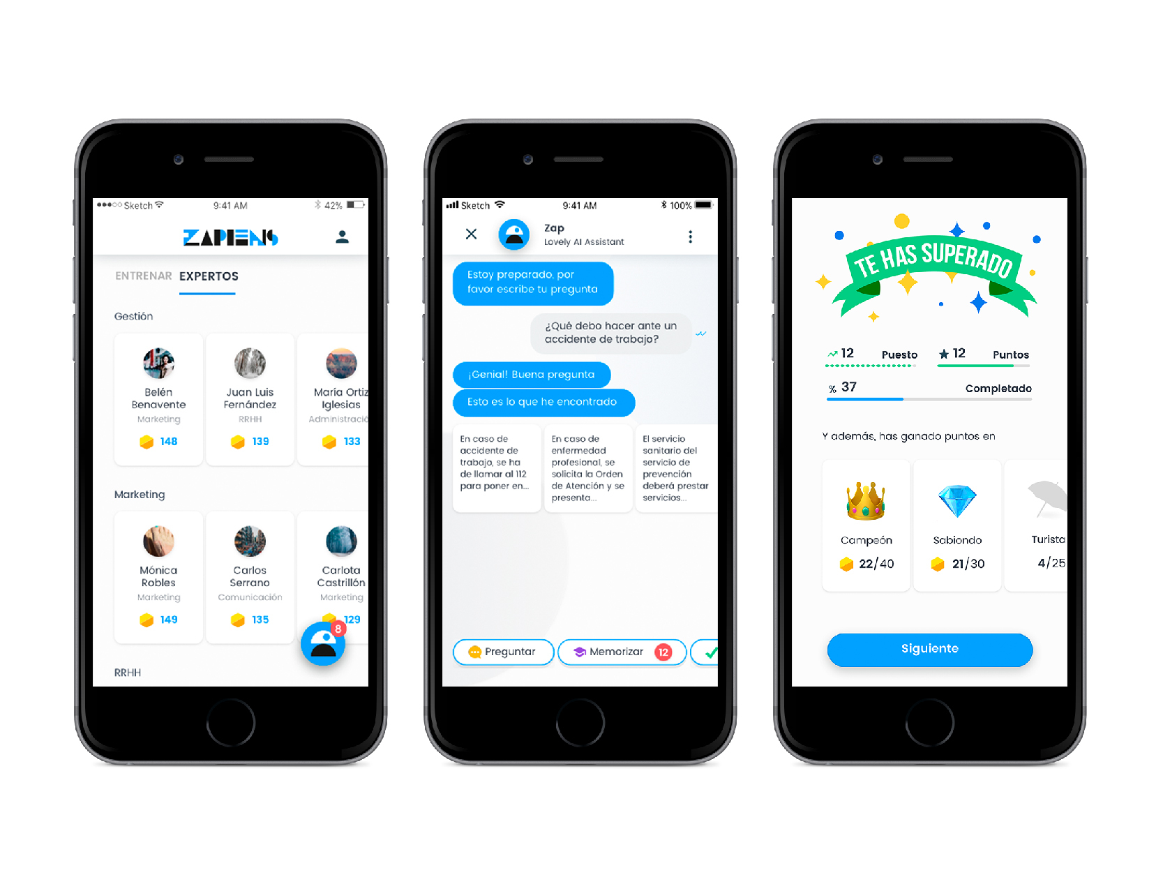 Imagen de la interfaz de Zapiens.