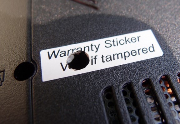 garantia anulada pegatina retirada