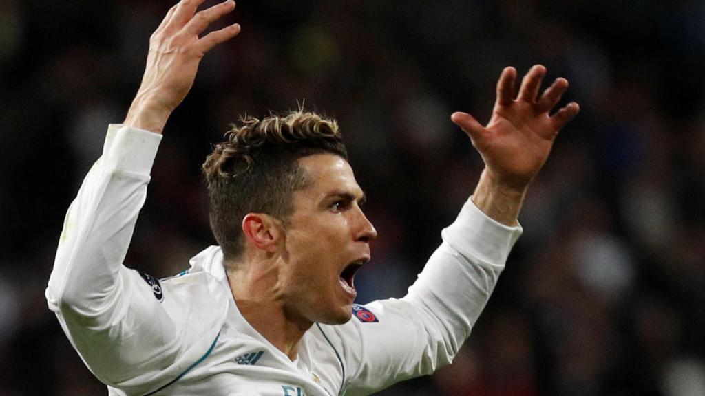 Cristiano, en la celebración de su gol de penalti a la Juventus.