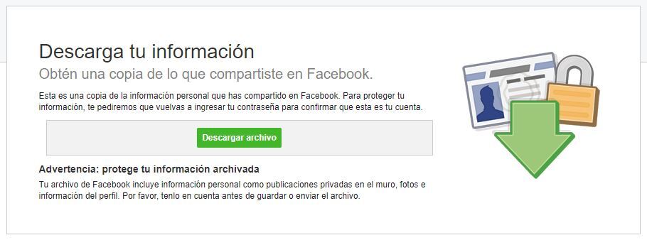 descargar mi informacion facebook