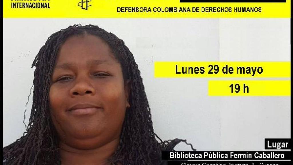 Cartel que anunciaba un encuentro con Doris el pasado 29 de mayo en Cuenca.