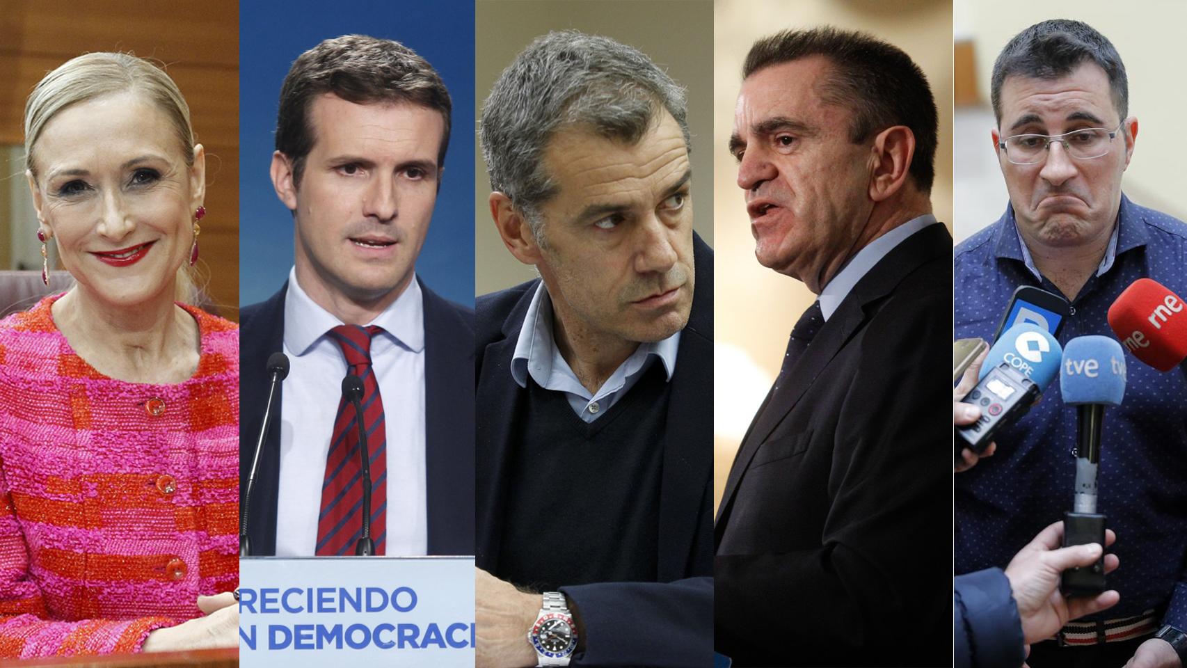 Algunos de los políticos señalados estos días por engaños en sus currículos.