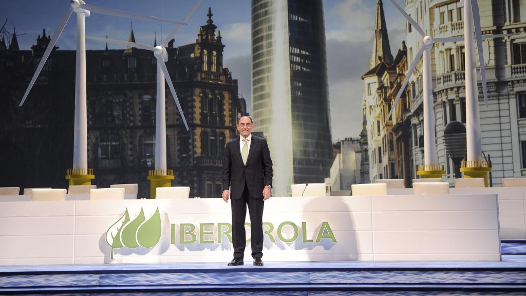 El presidente de Iberdrola, Ignacio Sánchez Galán, durante la última junta general de accionistas.