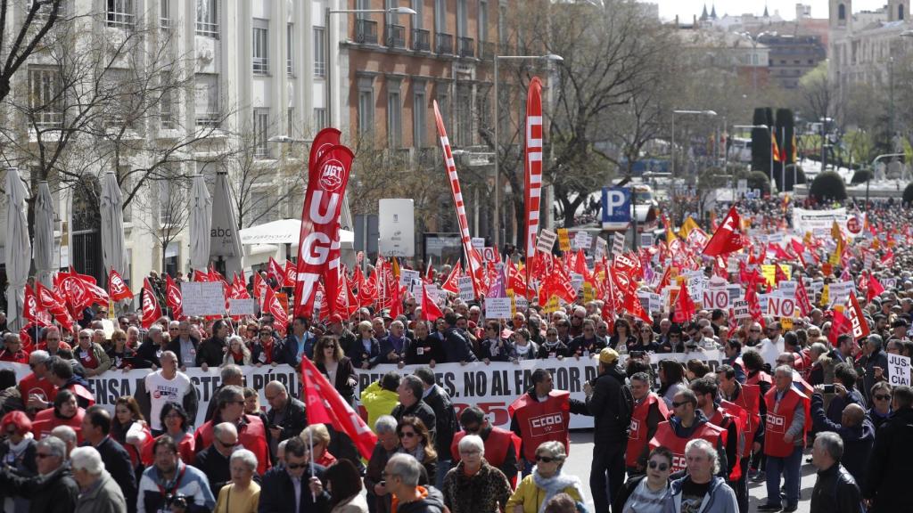 Imagen de la manifestación en Madrid. EFE