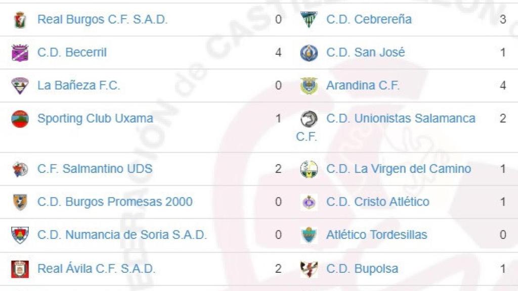 tercera resultados 34