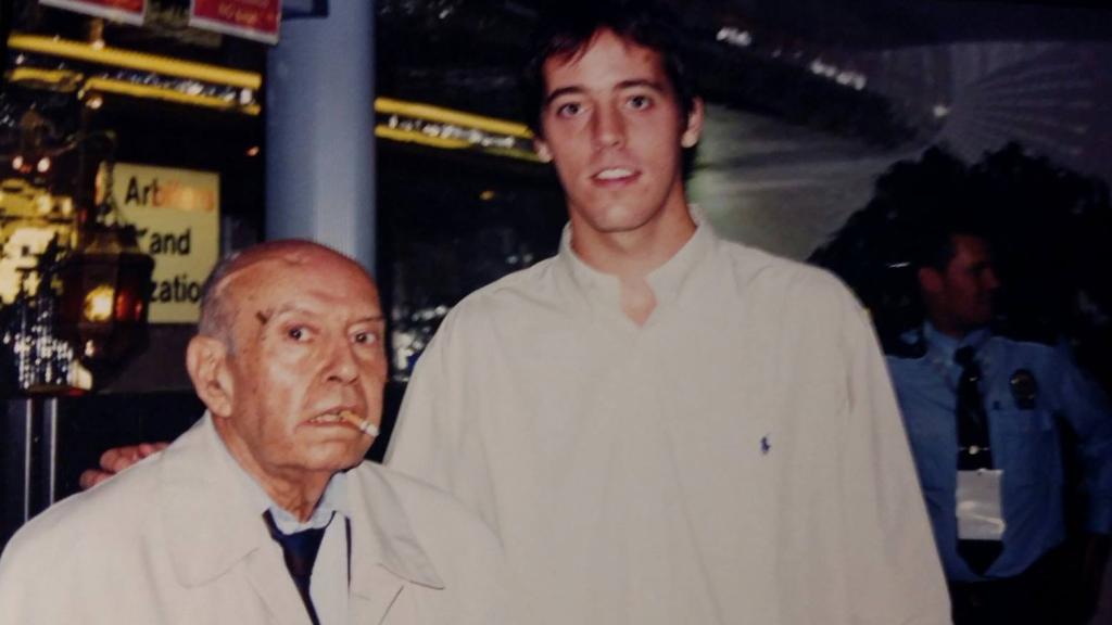 Arturo Pomar y Paco Vallejo, los dos niños prodigio del ajedrez español, juntos.