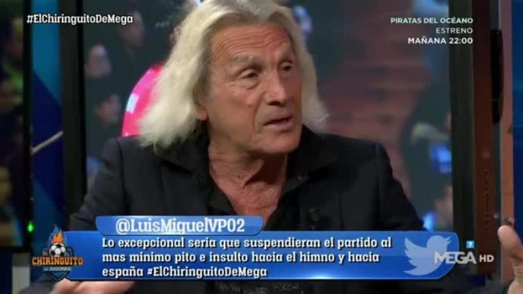 Gatti en El Chiringuito. Foto: Twitter (@ElChiringuitotv).