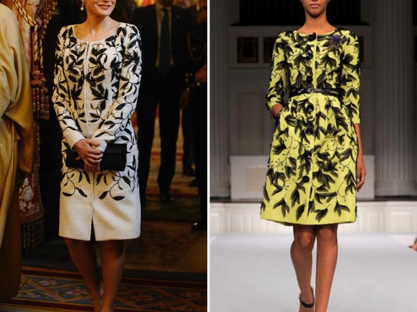 Letizia, de Felipe Varela (2018). Modelo,  de Oscar de la Renta (2010)