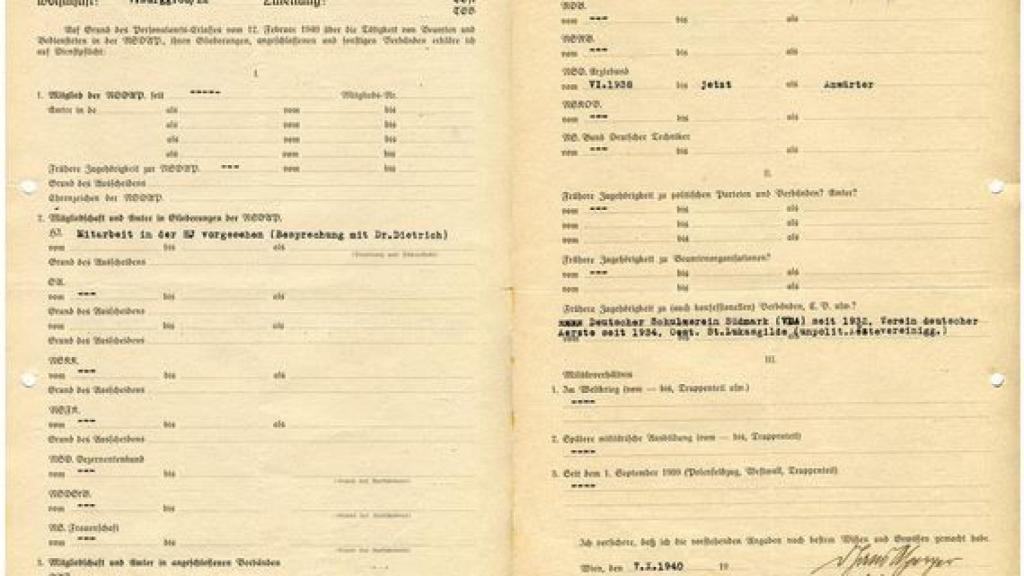 Uno de los documentos que vincula a Asperger con los nazis.