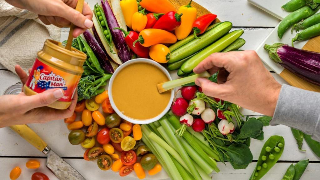 Dips verduas y hortalizas con Capitán Maní suave_L
