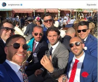 Ramos y Ceballos disfrutan de sus días libres en la Feria de Sevilla