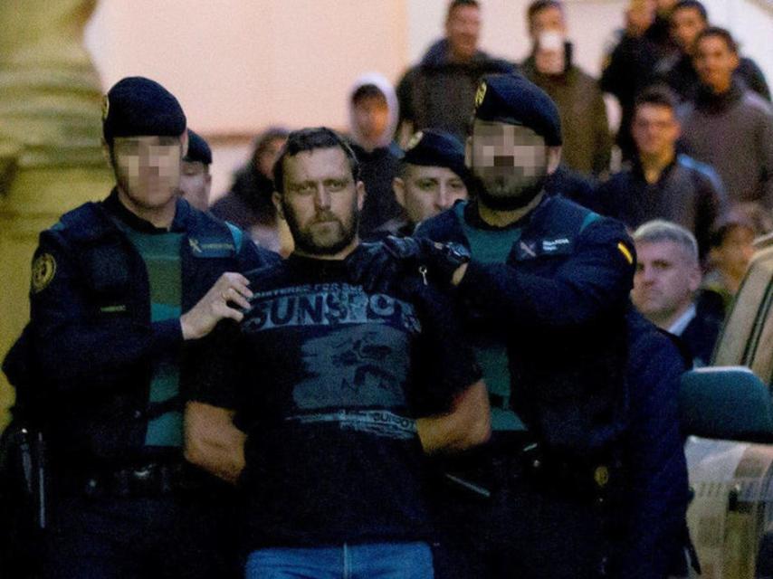 Norbert Feher a su salida de los juzgados de Alcañiz (Teruel).