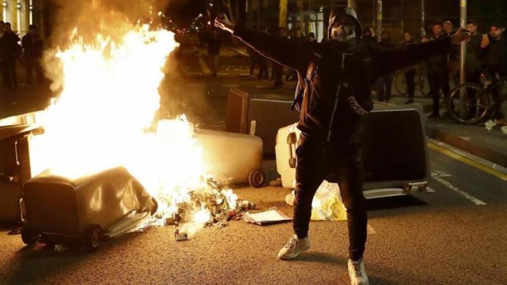 Un miembro de los CDR, en una protesta reciente en Barcelona.