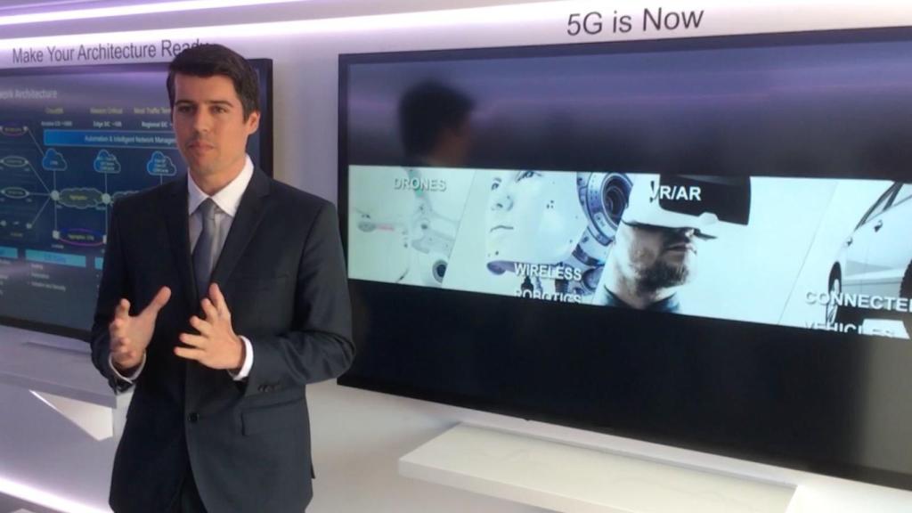 Francisco Alcalá, Western Europe Sales Solutions Product Manager de Huawei, durante la presentación de las novedades 5G de Huawei.