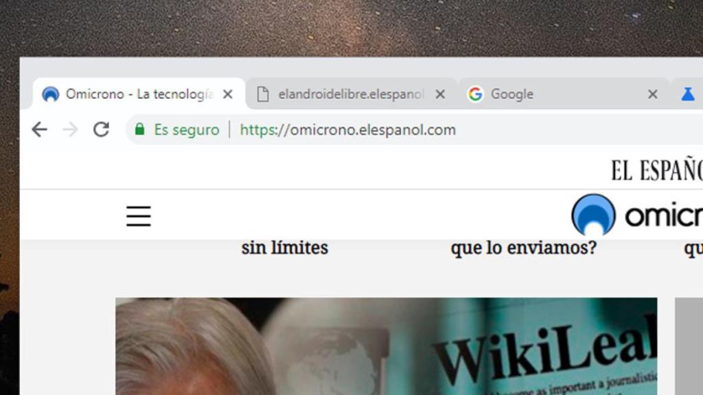 Pestañas de Google Chrome.