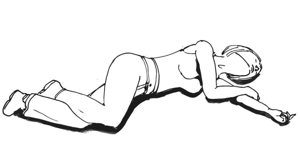 Así debe quedar el cuerpo en la posición de recuperación.