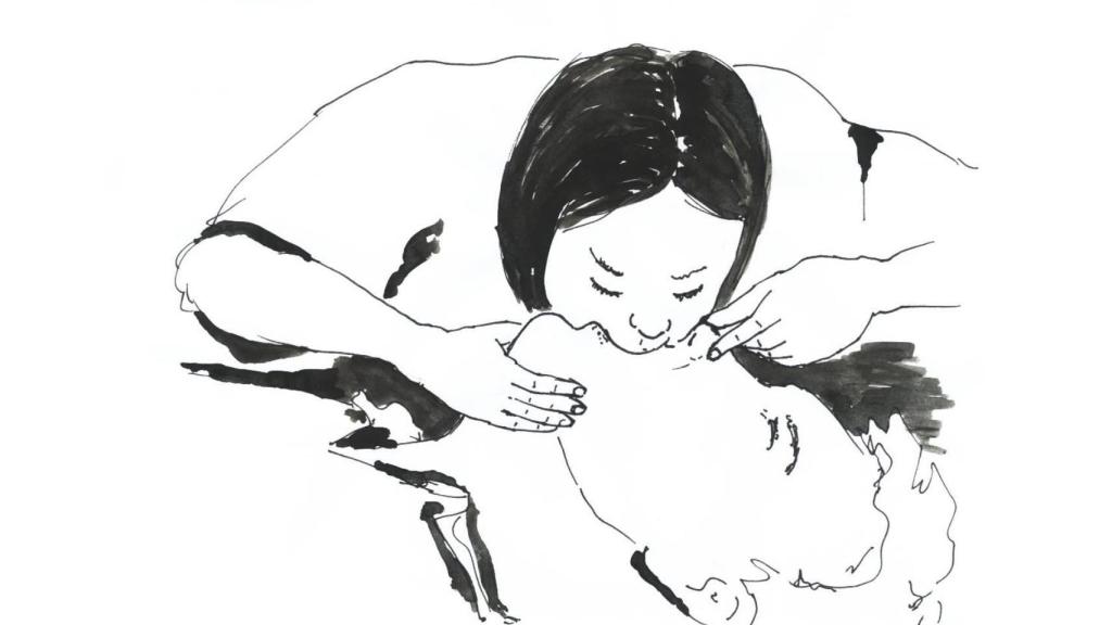 La respiración boca a boca se hace levantando el mentón y tapando la nariz.