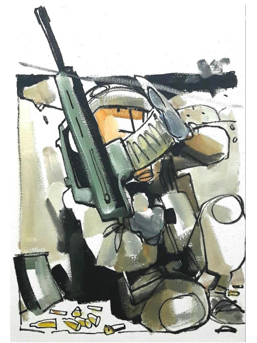 El soldado Trejo fue condecorado con la Cruz del Mérito Militar con distintivo rojo por su acción en Diwaniyah.