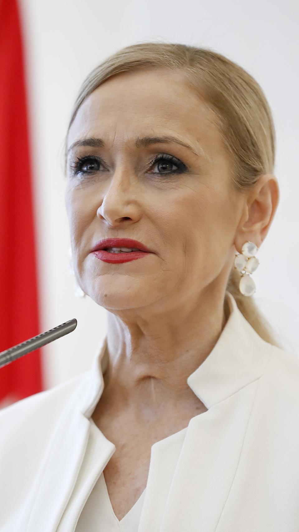 Cifuentes en su dimisión.