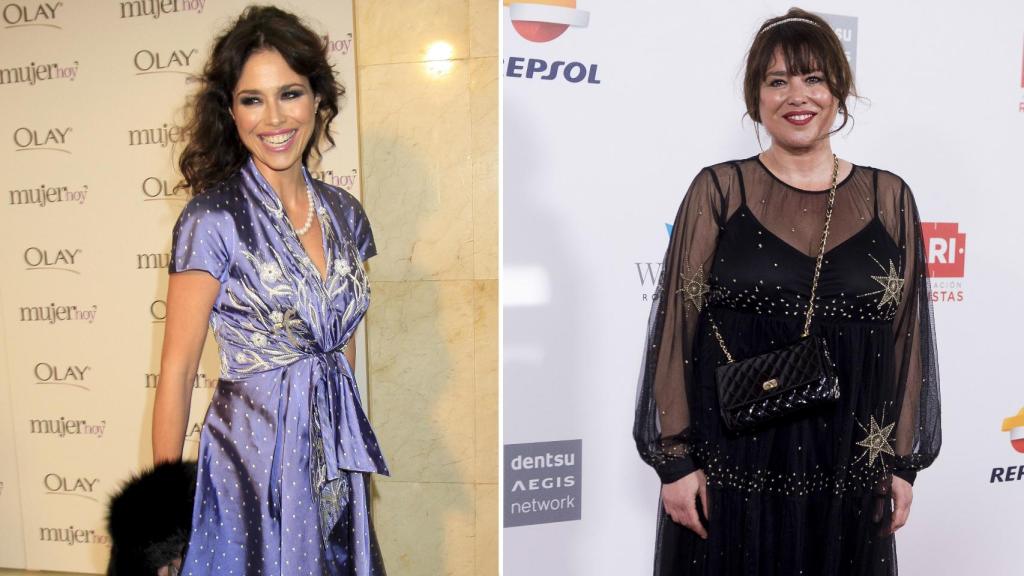 Minerva, poco antes de dejar la televisión y en la actualidad.