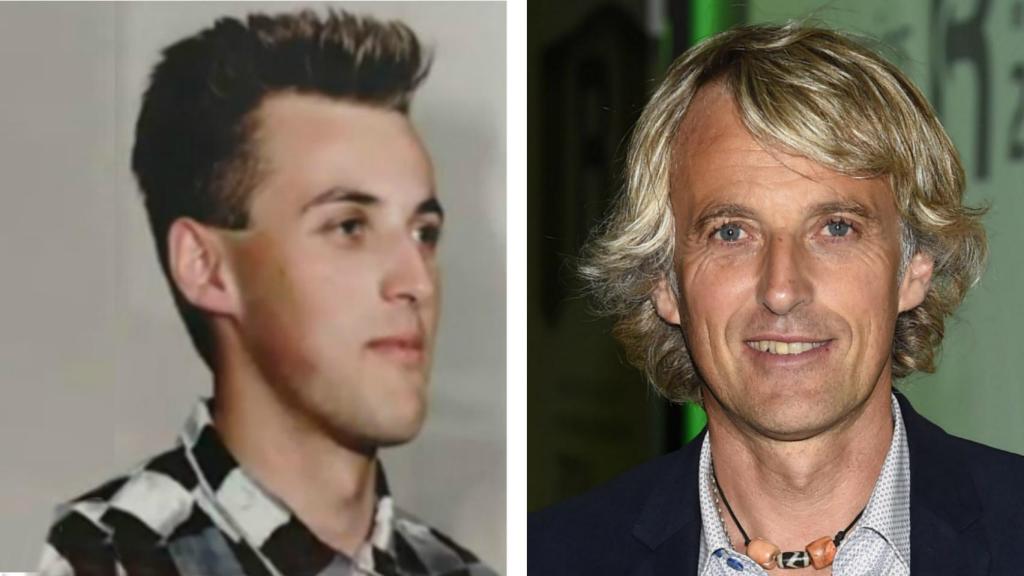 Jesús Calleja de joven en una imagen de 'Mi casa es la tuya' y en una fotografía reciente.