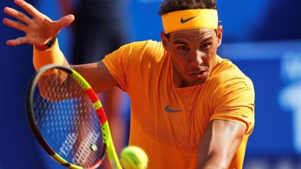 Nadal, durante su partido de cuartos del Godó.
