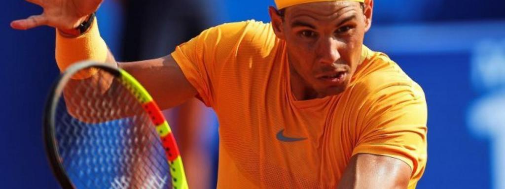 Nadal, durante su partido de cuartos del Godó.