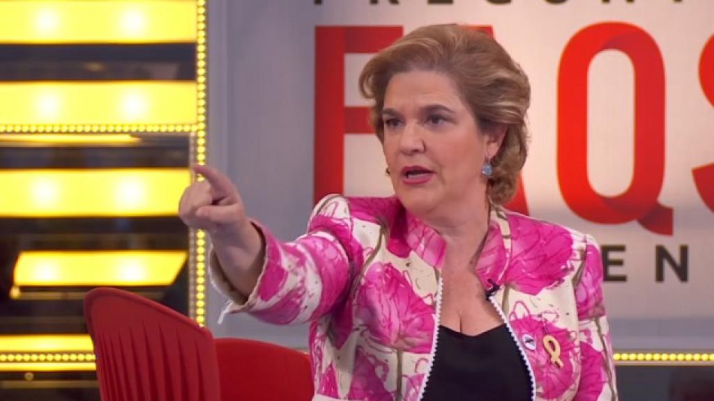 Pilar Rahola, habitual de TV3, en un programa de la autonómica catalana.