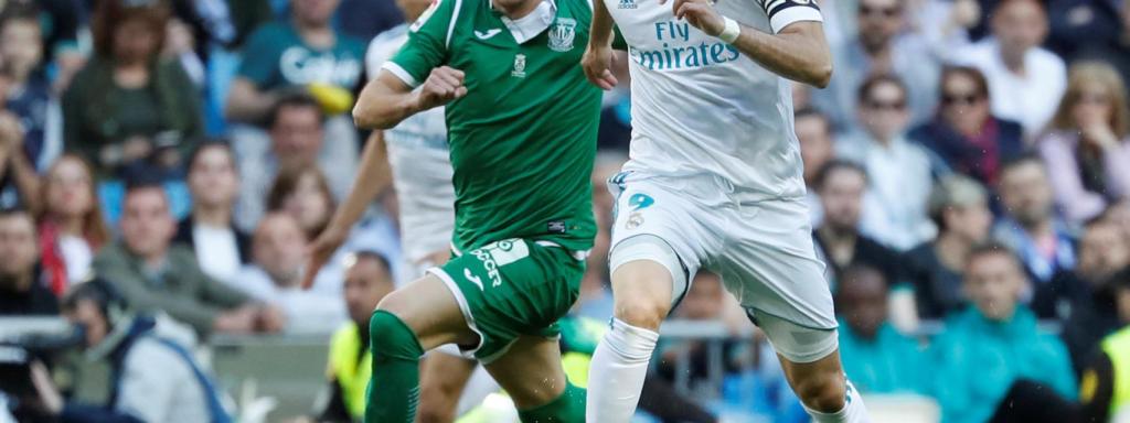Benzema en el partido Real Madrid - Leganés.