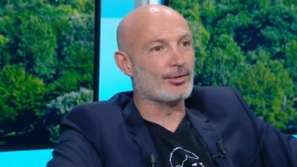 Frank Leboeuf en un programa de la televisión francesa