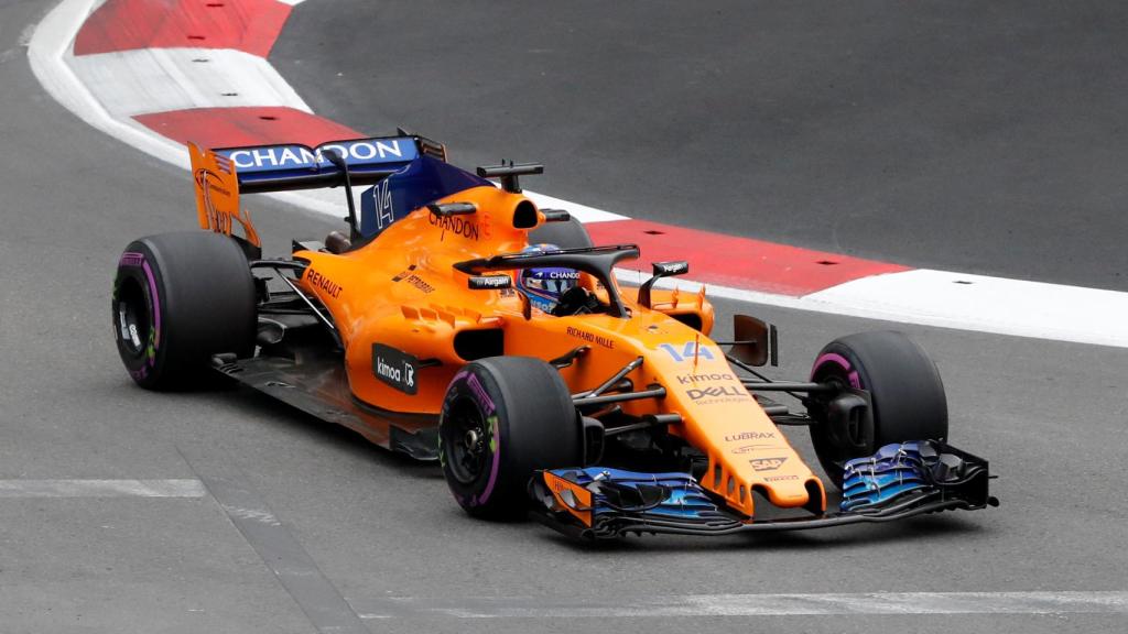 Fernando Alonso, durante el GP de Azerbaiyán.