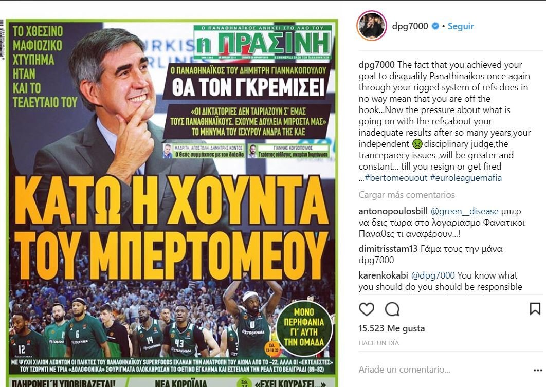 La campaña del dueño del Panathinaikos: denuncia amaño de árbitros en el pase del Madrid