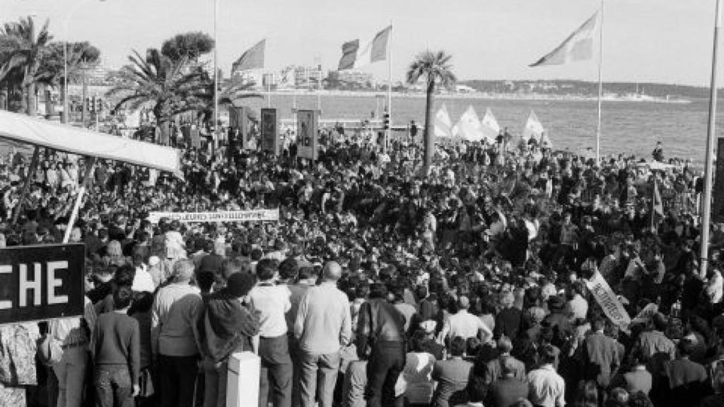 Manifestación en el Festival de Cannes.