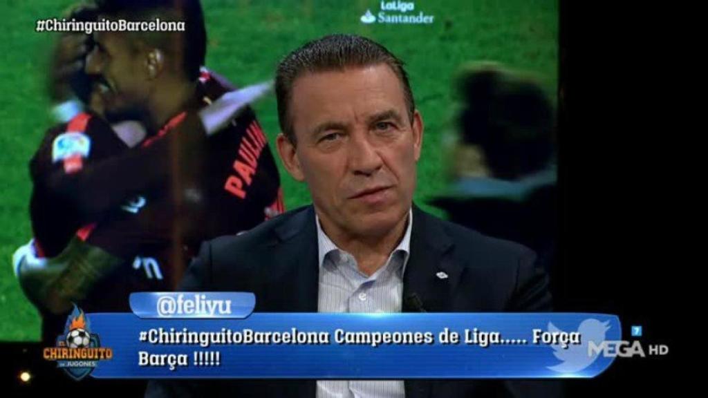 Paco Buyo en El Chiringuito. Foto: Twitter (@elchiringuitotv)